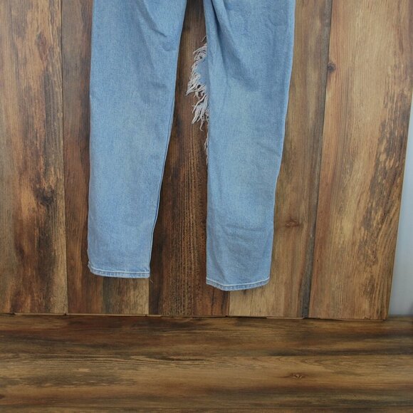American Eagle Strigid 90's Straight Super Distressed Jeans Size 00 - Picture 5 of 6
